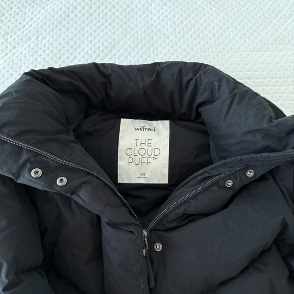 ARITZIA WILFRED THE CLOUD PUFF COAT BLACK XXS - Picture 3 of 5